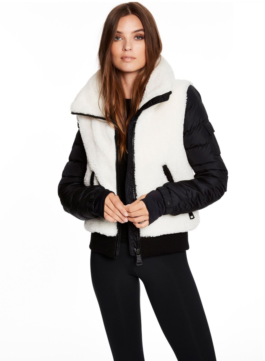 SAM Carson White Sherpa/Matte Black Sleeves Online