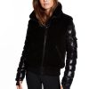 SAM Carson Black Sherpa/Jet Black Sleeves New