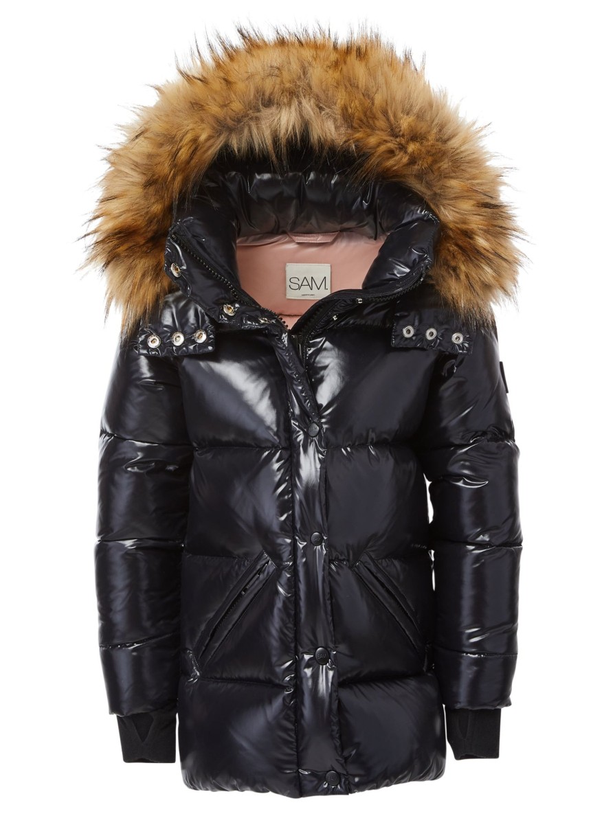 SAM Toddler Girls Faux Fur Zoe Jet Clearance