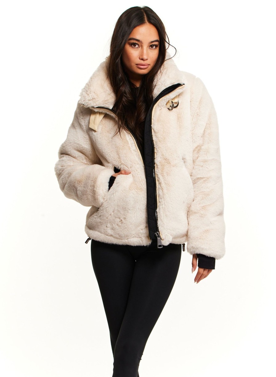 SAM Faux Fur Denver Ivory New